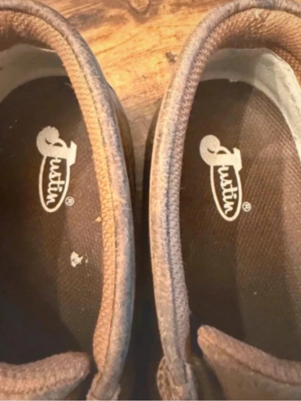 Justin Boots worn about
